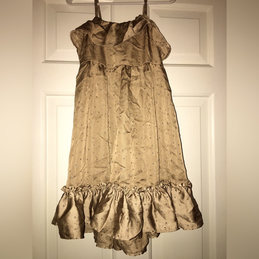 BabyGap Gold with Silver accents Holiday or Special Occasion Dress, Size 4